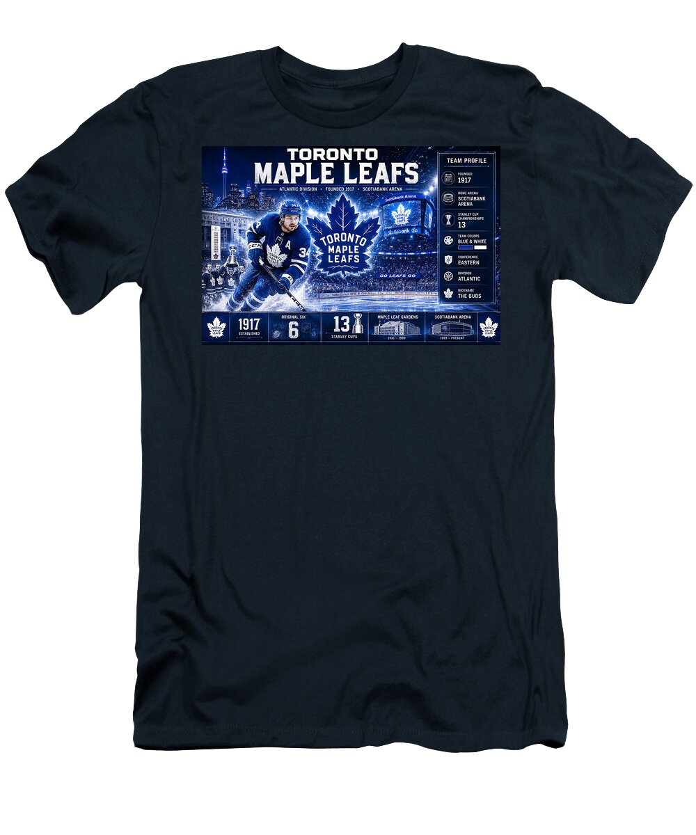 Toronto Maple Leafs Hockey Tribute Kevin Walker and Pixel Reverie T-Shirt