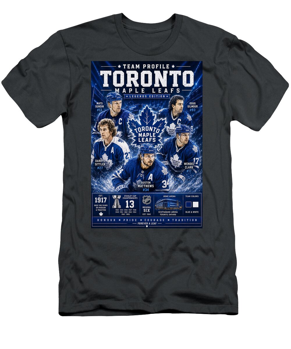 Toronto Maple Leafs Legends Kevin Walker and Pixel Reverie T-Shirt