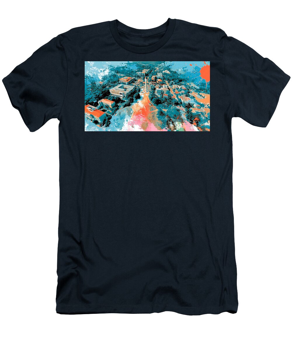 Town University of Florida Gainesville Campus Gator Nation Buildings Cityscape Hollie Love T-Shirt
