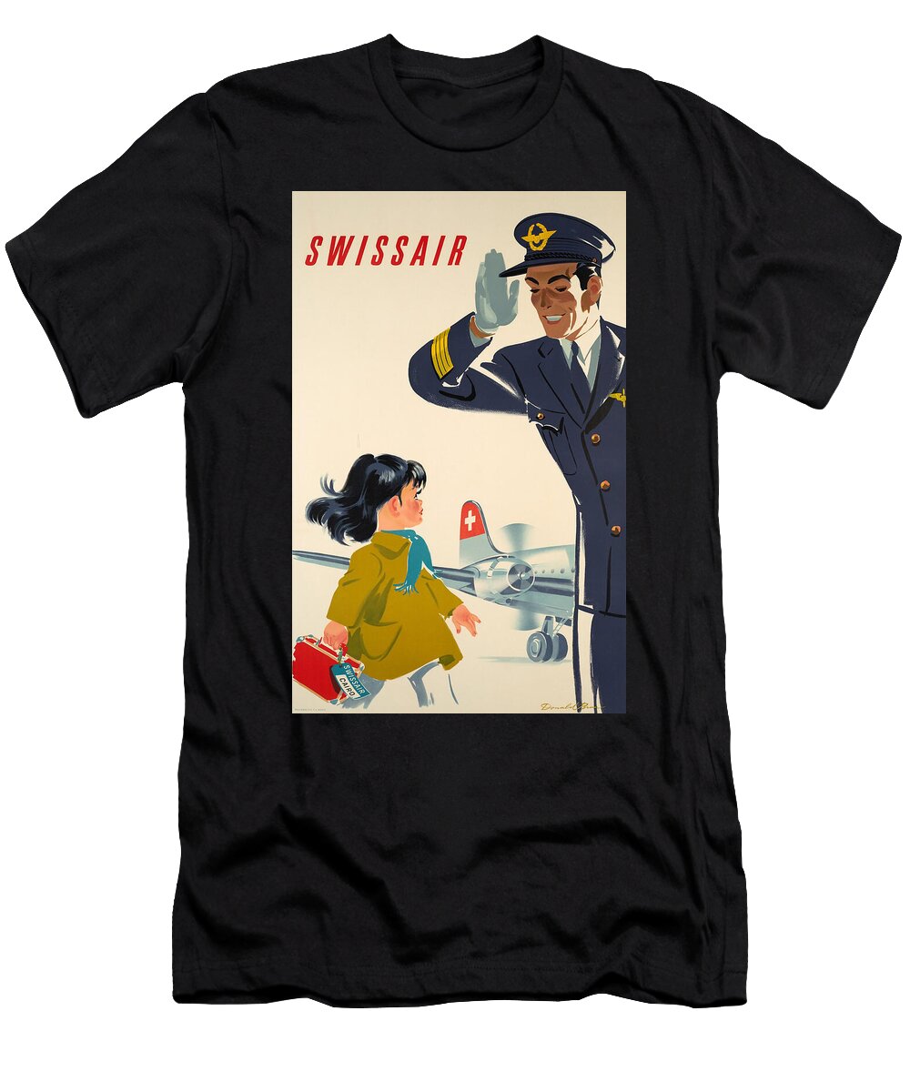 Tp2148 Swissair 1949 Travel Prints T-Shirt