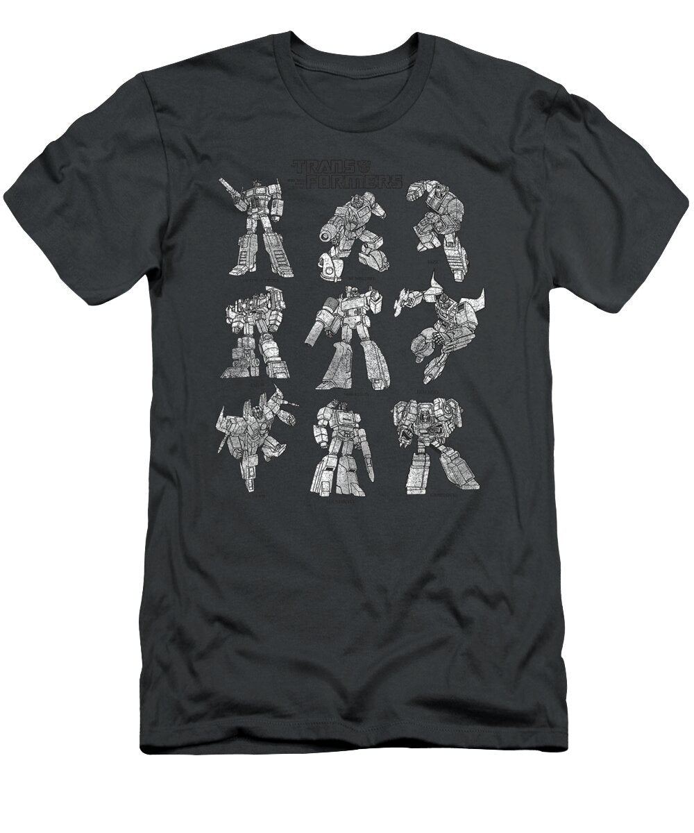 Transformers Autobots Textbook Sketches Stack Olaf Kenna T-Shirt