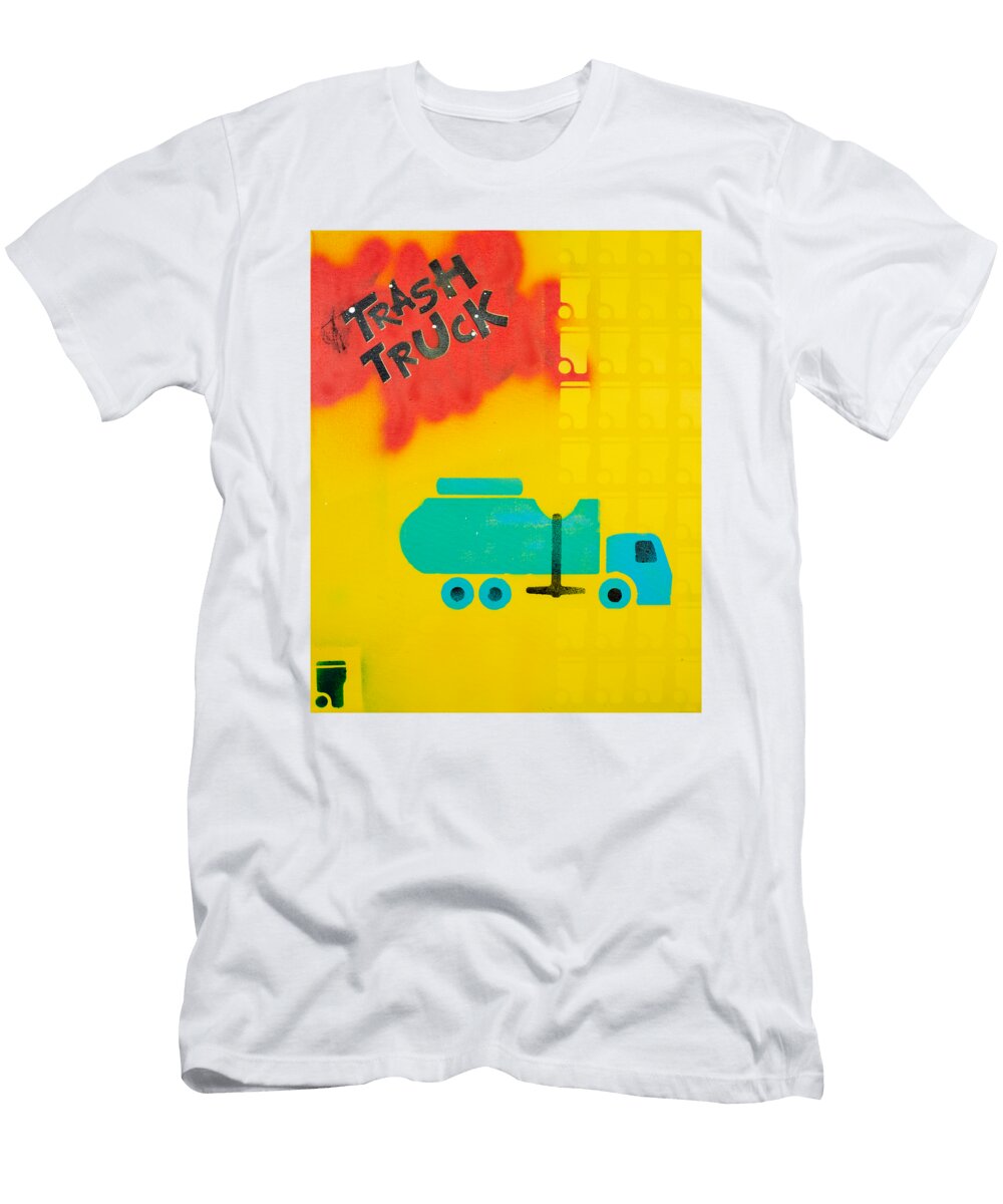 Trash Tuck Stencil Painting 01 Designonia the Art of Jason Mccartney T-Shirt