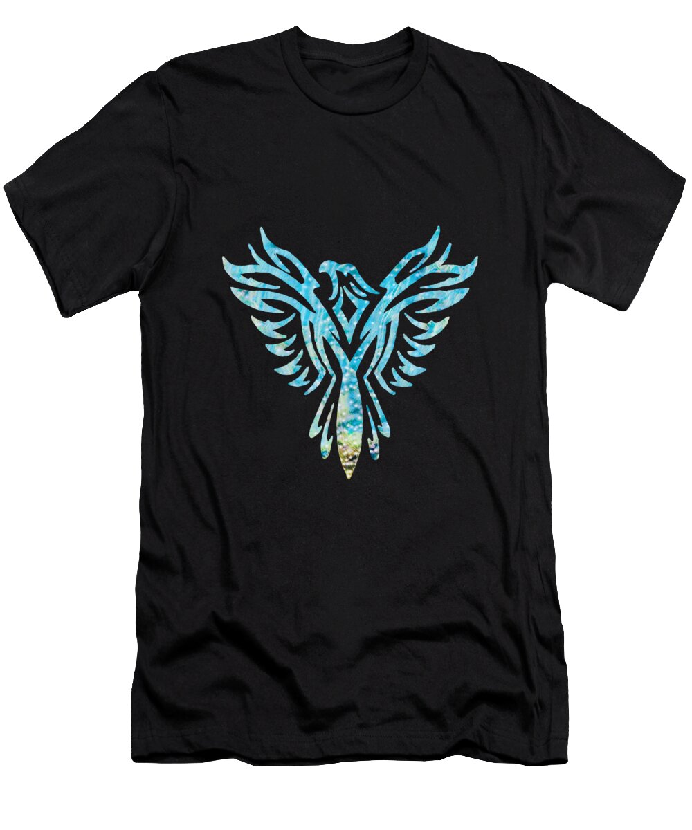 Tribal Eagle Stencil 1 Eileen Backman T-Shirt