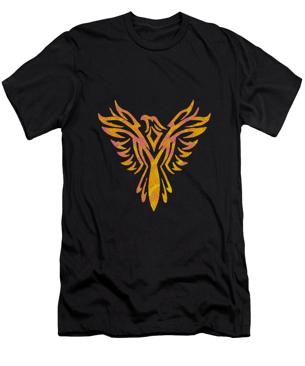 Tribal Eagle Stencil 2 Eileen Backman T-Shirt