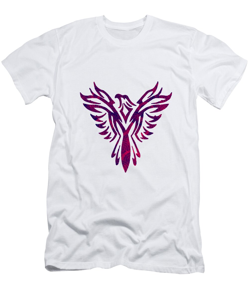 Tribal Eagle Stencil 3 Eileen Backman T-Shirt