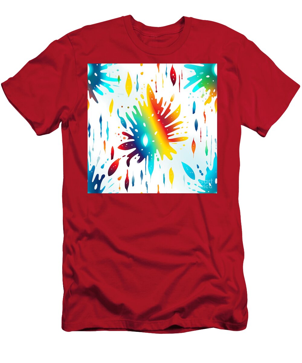 Tribal Wall Stencils Watercolor Vibrant Colors By Asar Studios Celestial Images T-Shirt