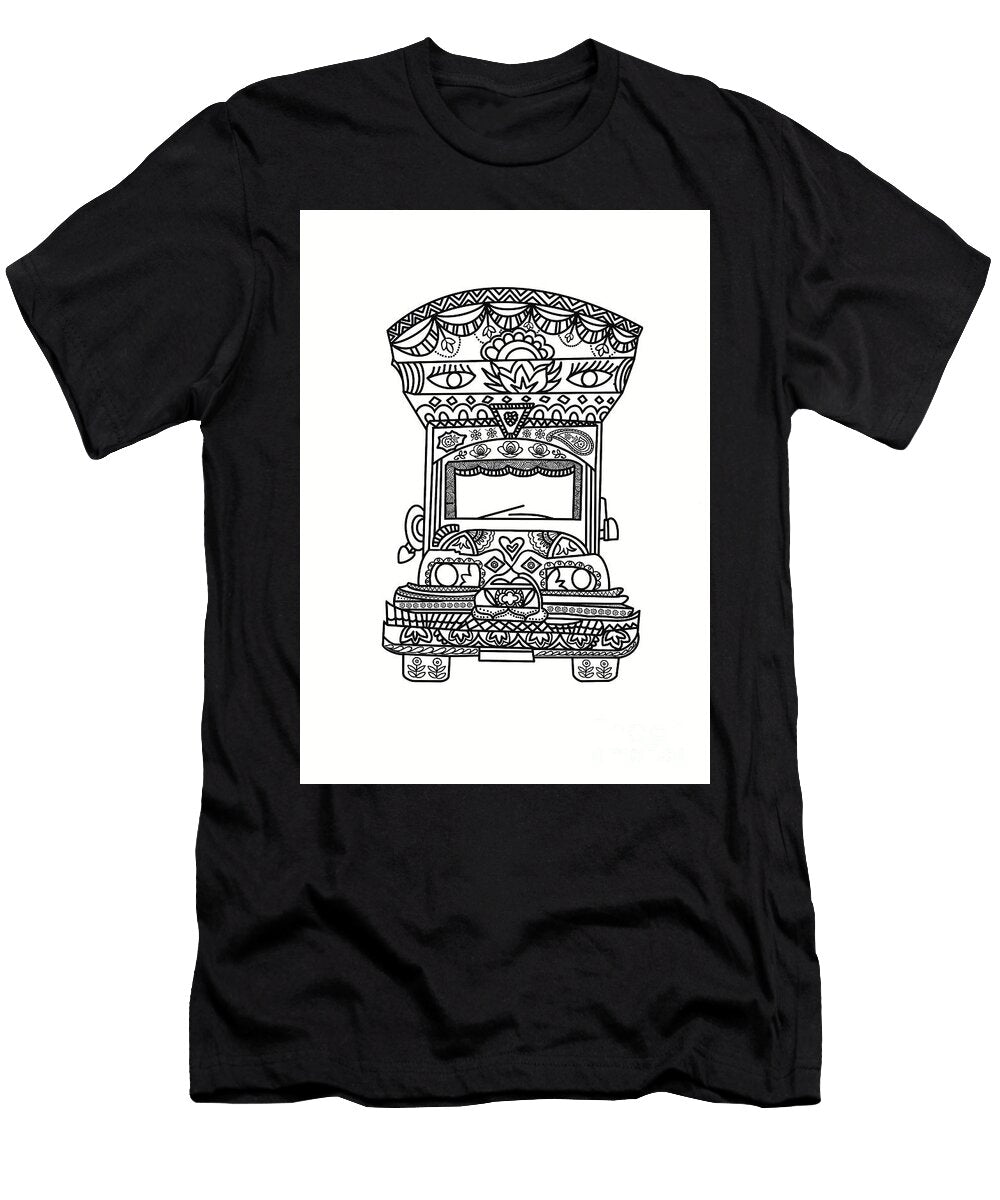 Truck Folk Line Art Chuckle Tuckle T-Shirt