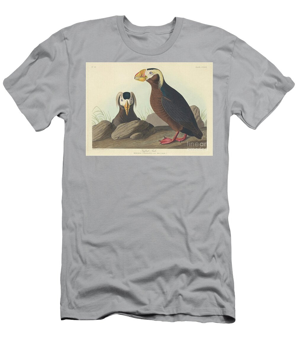Tufted Auk 1835 Coloured Engraving John James Audubon T-Shirt