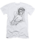 Twerking Girl Modern Nude Line Drawing Woman Booty Print Printable Erotic Pose Minimalist Sexy Mounir Khalfouf T-Shirt