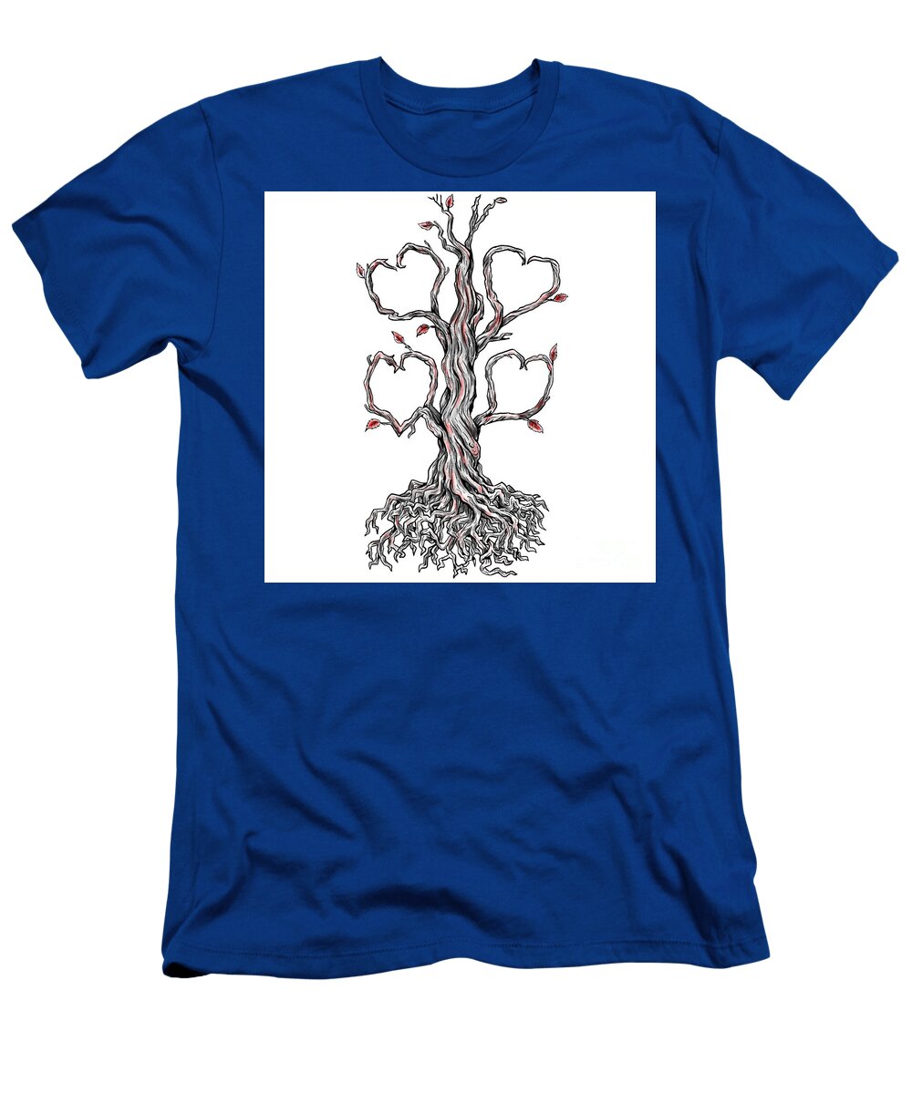 Twisted Oak Tree Heart Branch Tattoo Aloysius Patrimonio T-Shirt