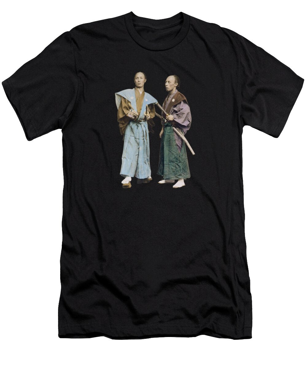 Two Japanese Men with Swords Circa 1877 Photochrom War Is Hell Store T-Shirt