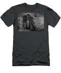 Two Men in a Graveyard in the Dark of Night Line Drawing Art Pete Klinger T-Shirt