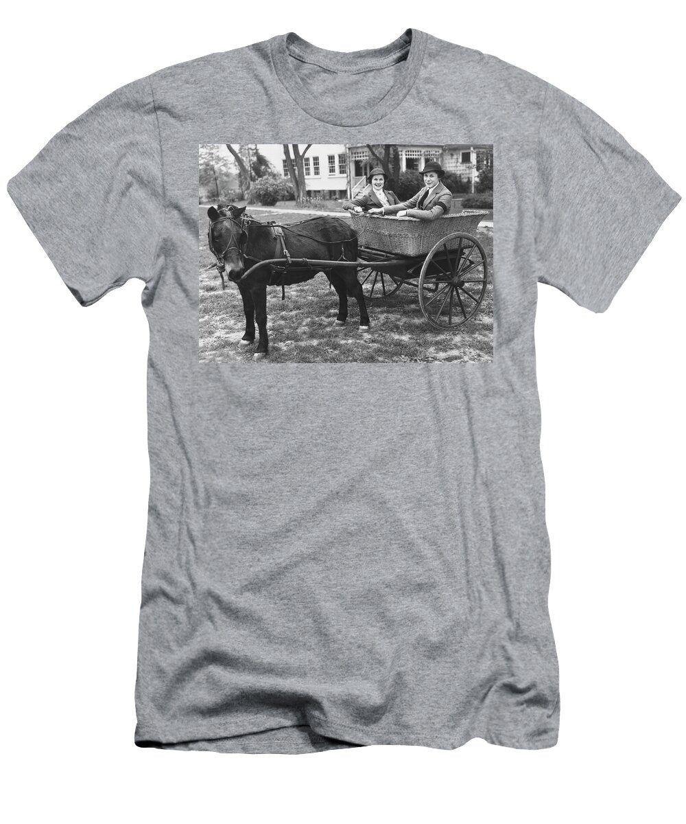 Two Women in a Pony Cart Underwood Archives T-Shirt