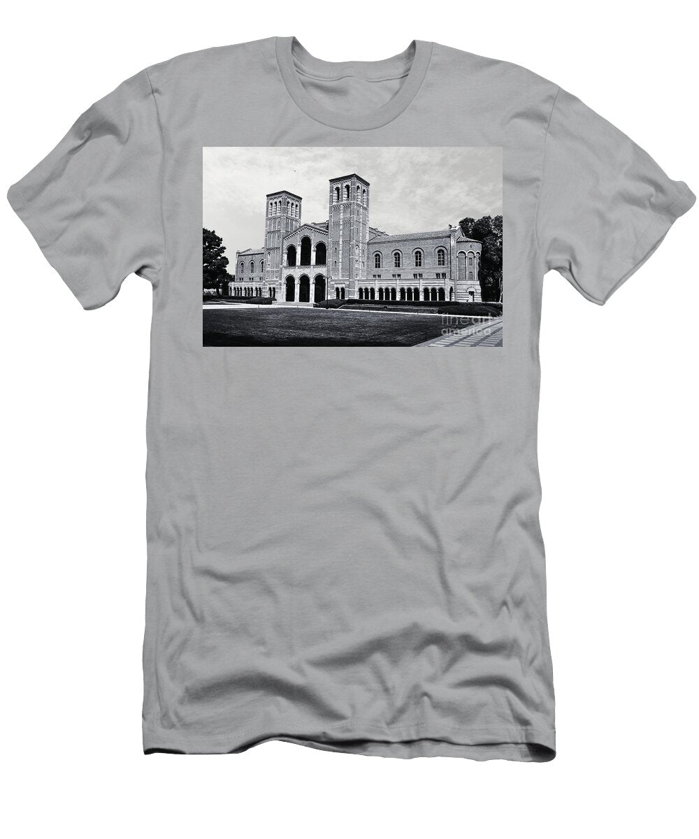 Ucla Royce Hall Iconic Building Los Angeles Black and White Dmr Filho T-Shirt