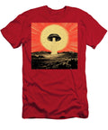 Ufo Landing in the Desert Comic Book Art 51 Mad Paperairplanes T-Shirt