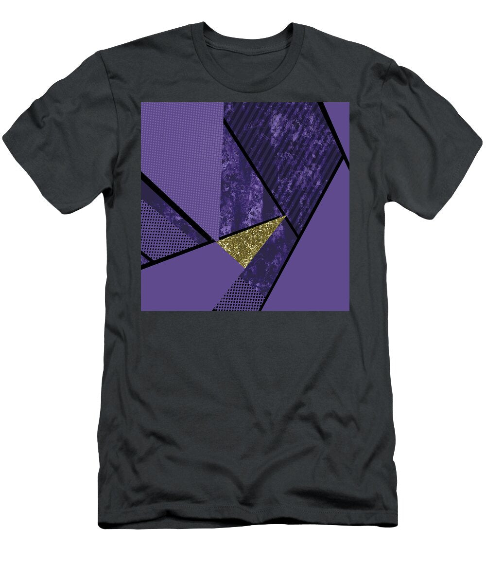 Ultra Violet Gold Glitter Geo Dreams Nowthere T-Shirt