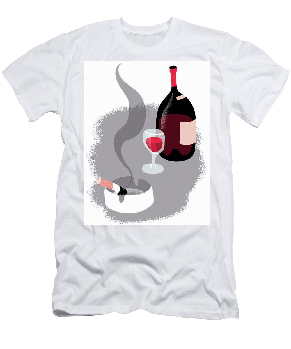 Unhealthy Lifestyle with Smoking Ikon Ikon Images T-Shirt