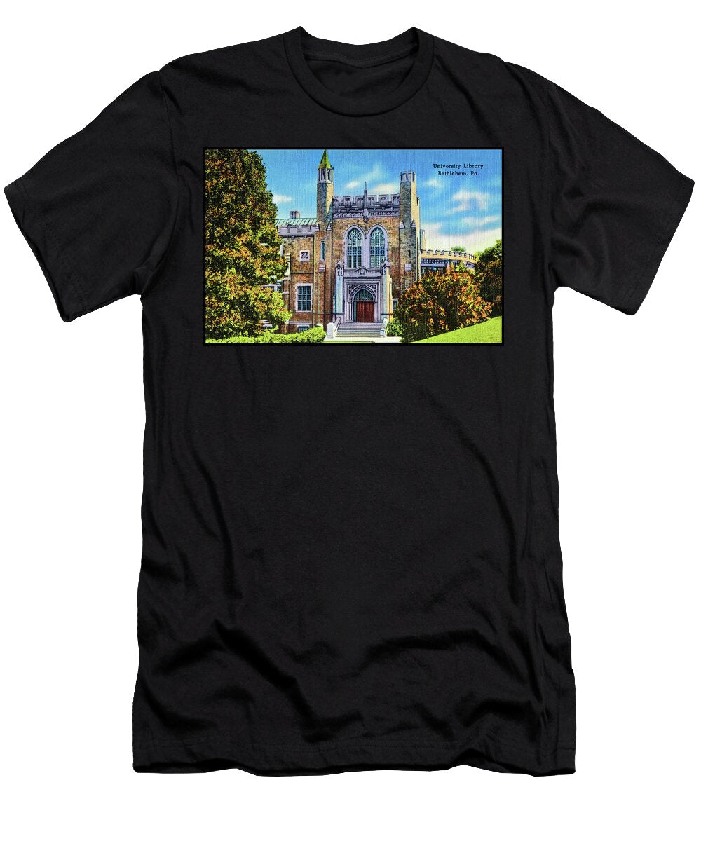University Library Bethlehem Pennsylvania Vintage Retro Poster Carol Japp T-Shirt