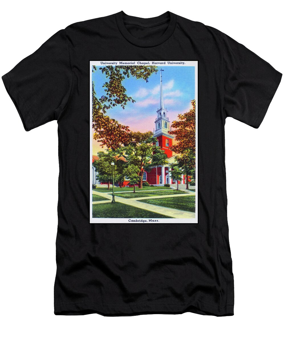 University Memorial Chapel Harvard University Cambridge Massachusetts Vintage Poster Carol Japp T-Shirt