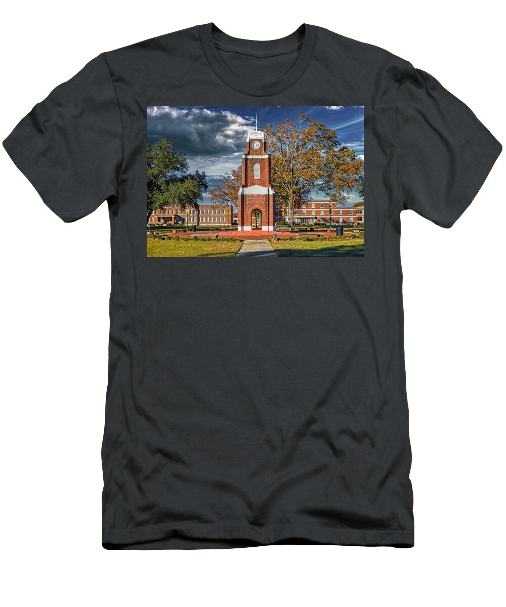 University of Arkansas Pine Bluff Clock Tower Mountain Dreams T-Shirt