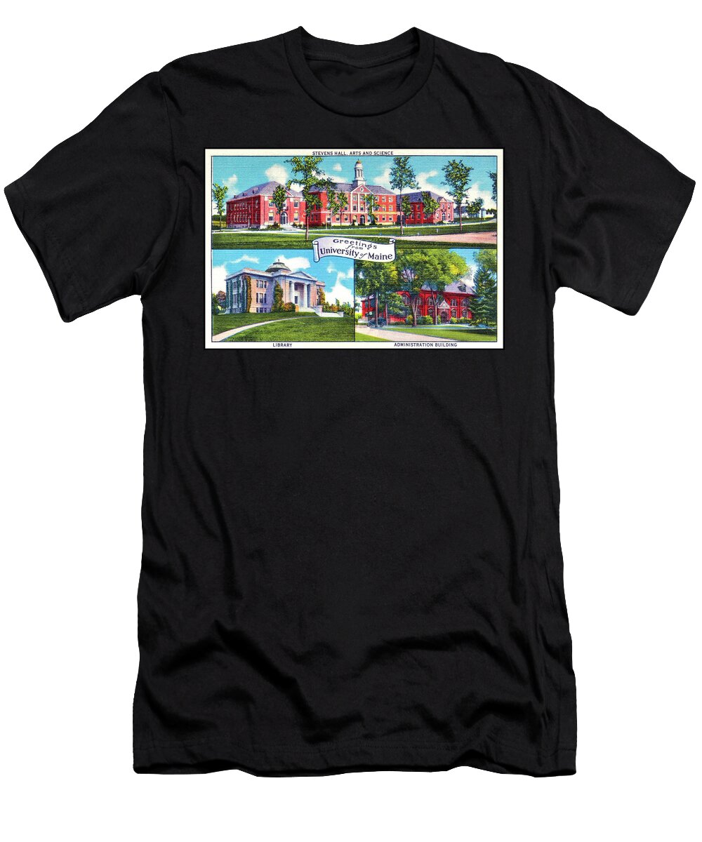 University of Maine Retro Vintage Poster Carol Japp T-Shirt