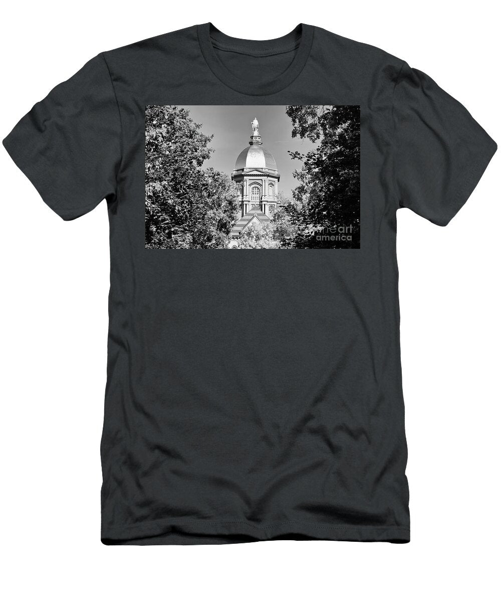 University of Notre Dame Golden Dome Indiana Black and White Dmr Filho T-Shirt