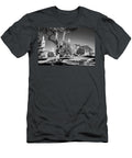 University of Vermont Campus Ira Allen Chapel and Billings Library Black and White Dmr Filho T-Shirt