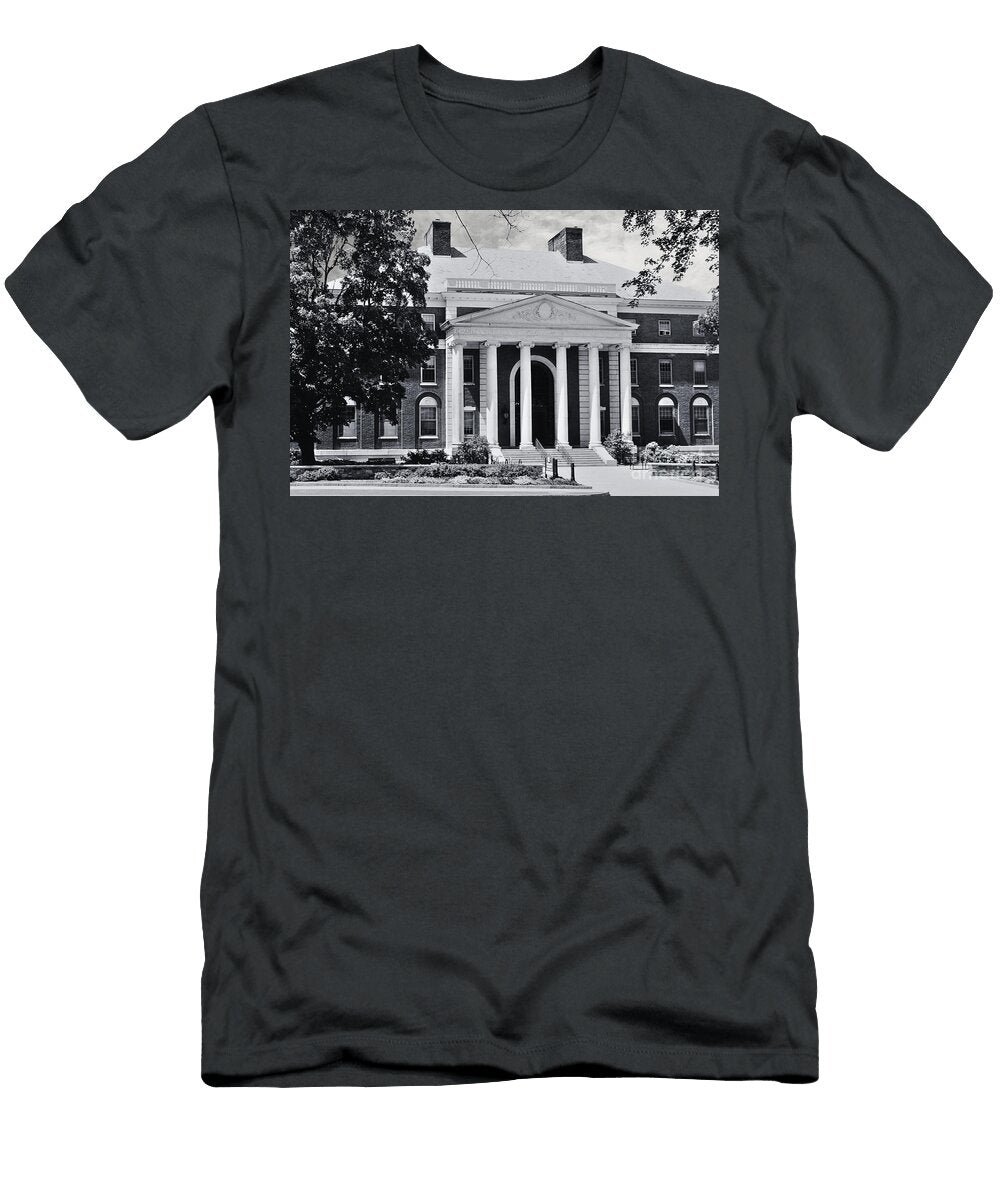 University of Vermont Uvm Charles a Dana Medical Library Burlington Black and White Dmr Filho T-Shirt
