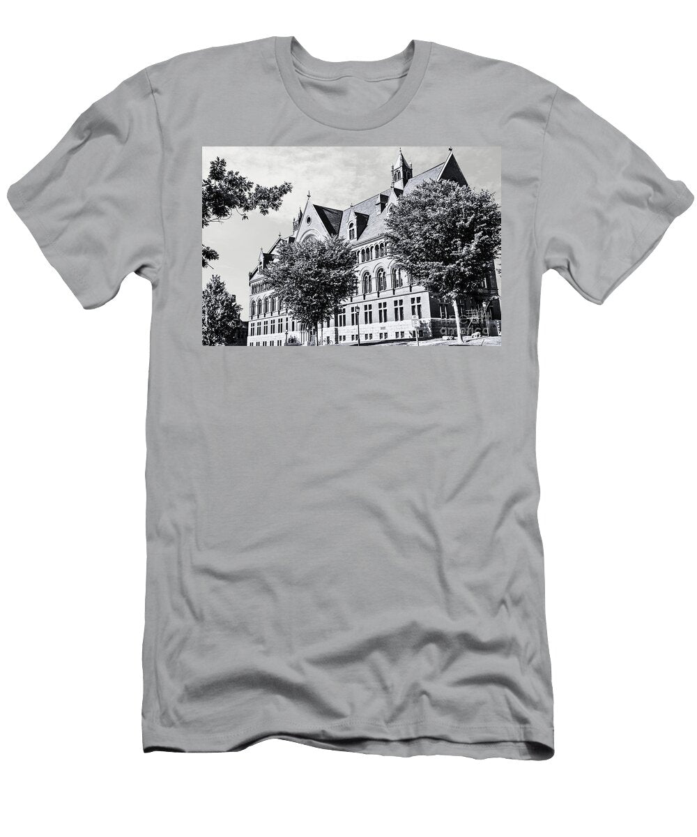 University of Vermont Williams Science Hall Burlington Black and White Dmr Filho T-Shirt