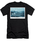 University of Virginia Vintage Map Birds Eye View 1856 Blue Carol Japp T-Shirt