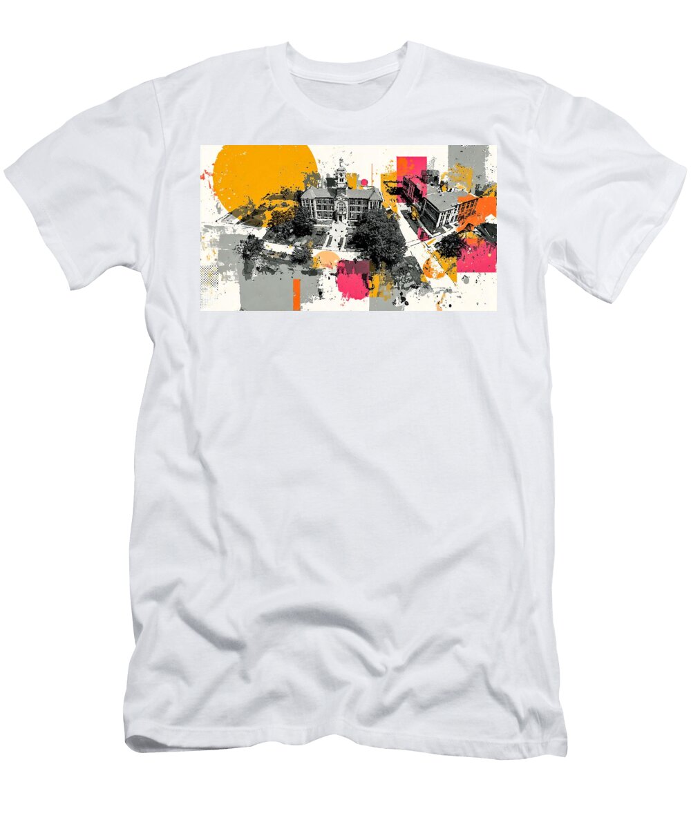 Urban Brown University Providence Rhode Island Elevated Campus View Building City Hollie Love T-Shirt