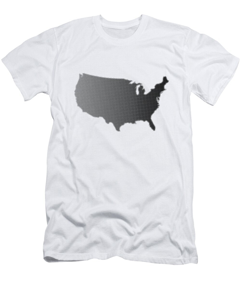 USA Map Halftone Bigalbaloo Stock T-Shirt