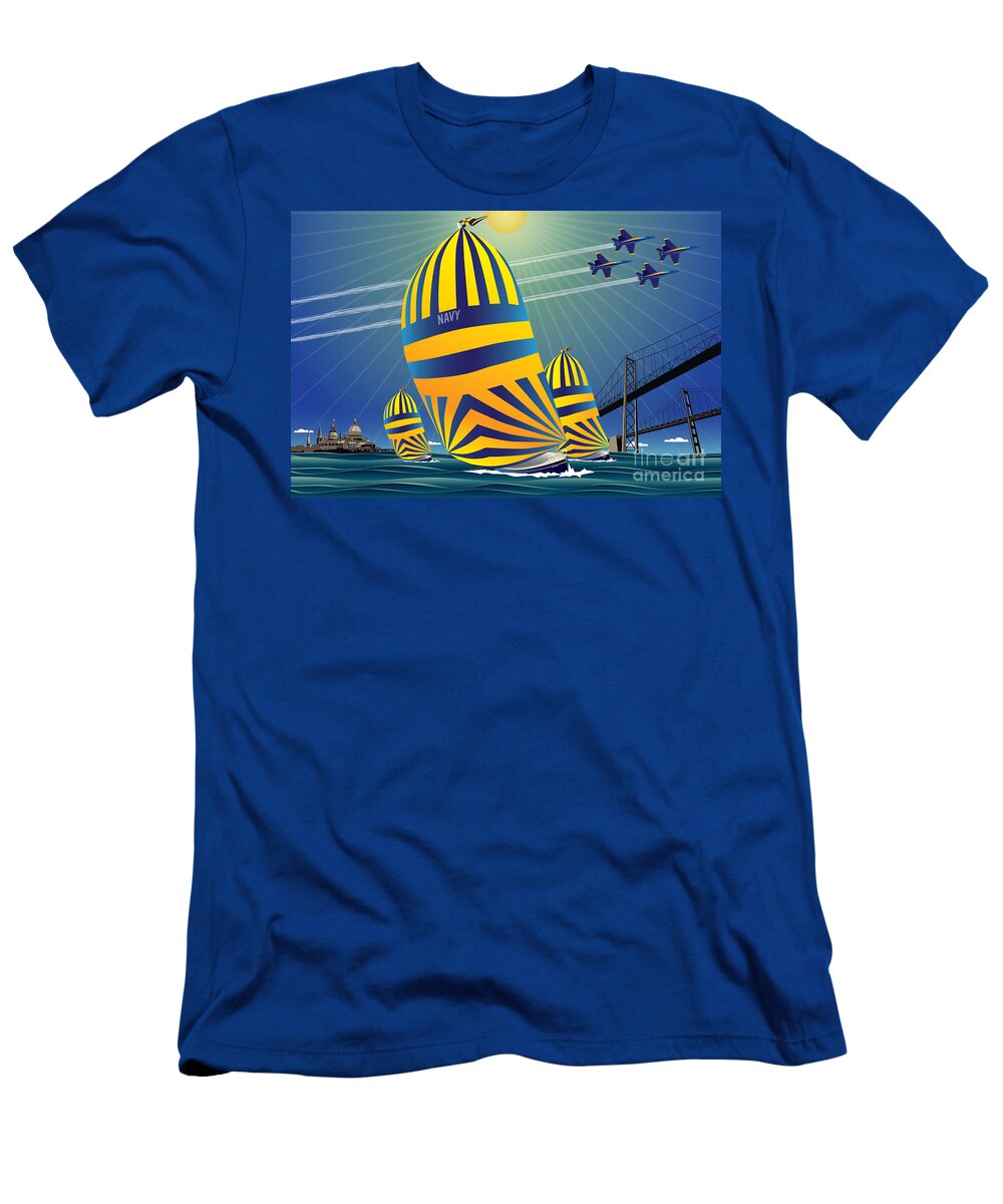 Usna High Noon Sail Joe Barsin T-Shirt