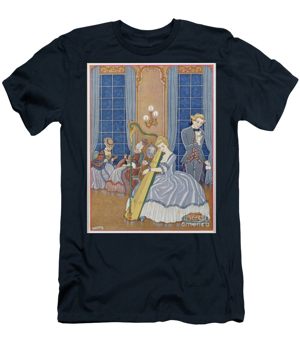 Valmont Seducing His Victim Illustration From Les Liaisons Dangereuses By Pierre Chodlerlos De Laclos 1741 1803 1929 Georges Barbier T-Shirt