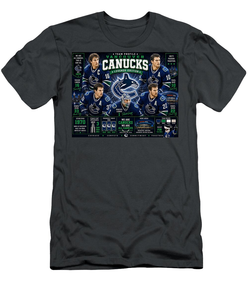 Vancouver Canucks Legends Edition Kevin Walker and Pixel Reverie T-Shirt