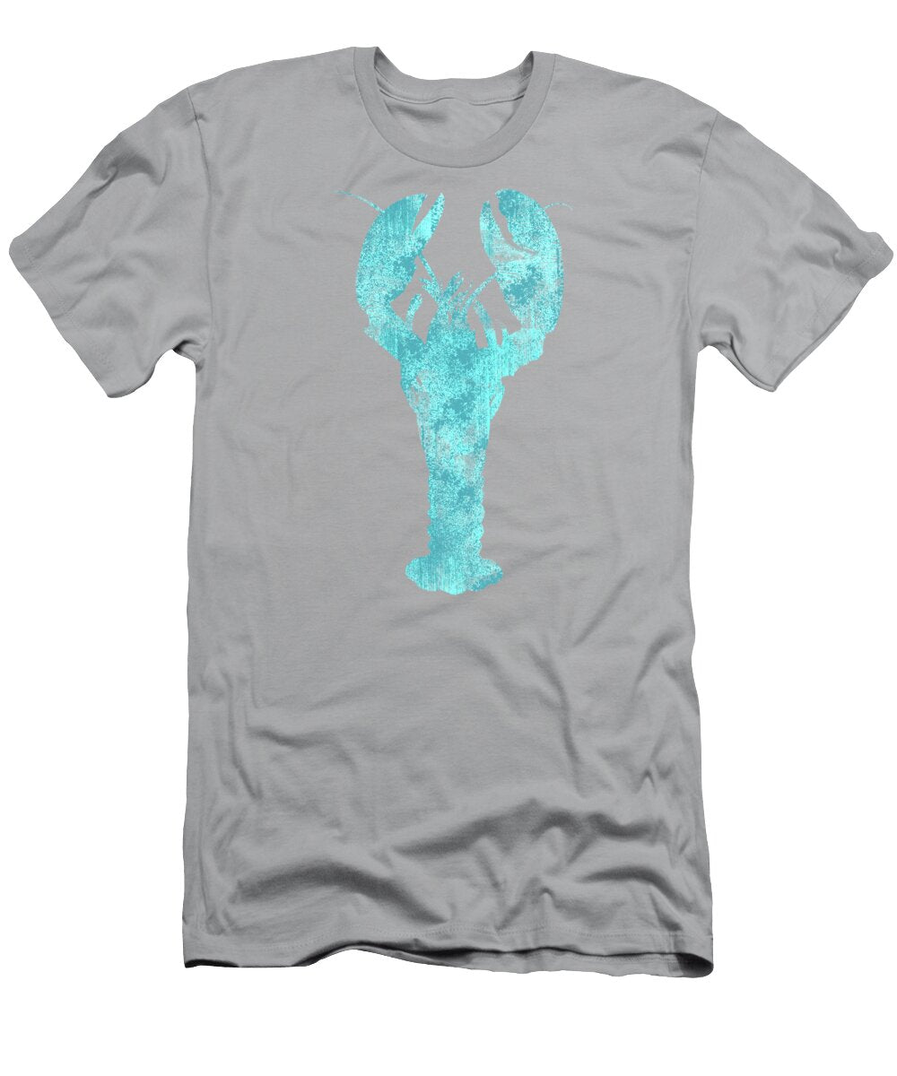Vibrant Blue Lobster Beach House Coastal Art Tina Lavoie T-Shirt