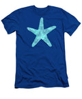 Vibrant Blue Sea Star Beach House Coastal Art Tina Lavoie T-Shirt