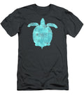 Vibrant Blue Sea Turtle Beach House Coastal Art Tina Lavoie T-Shirt
