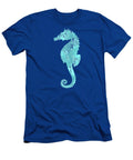 Vibrant Blue Seahorse Beach House Coastal Art Tina Lavoie T-Shirt