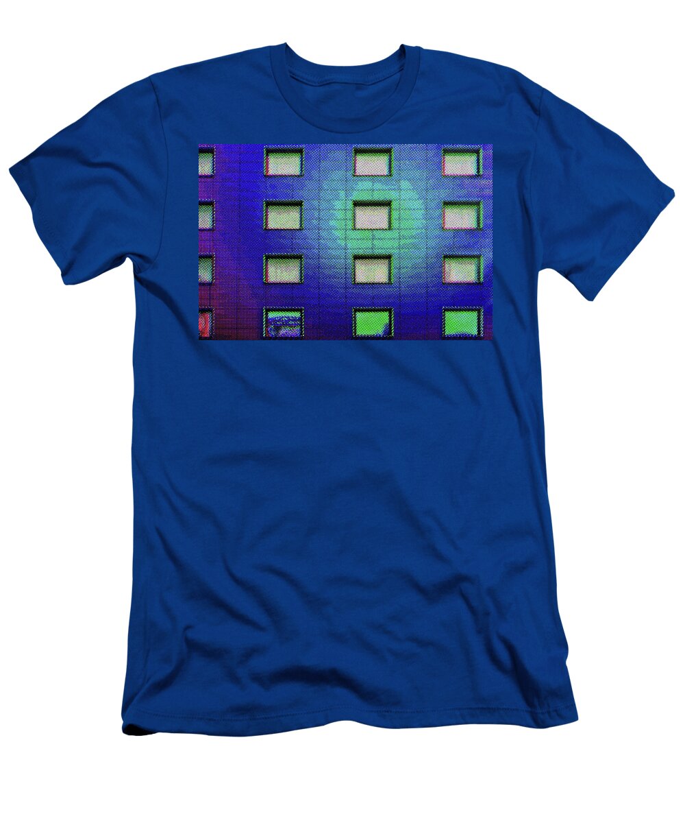Vibrant Building Halftoned Jorens Merenjanu T-Shirt
