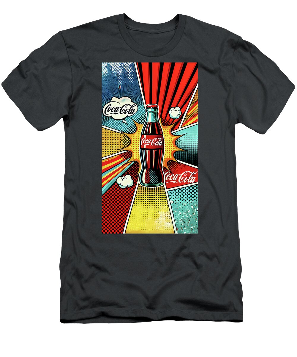 Vibrant Coca Cola Pop Art Poster By Bob Orsillo Retro Comic Book Style Bob Orsillo T-Shirt