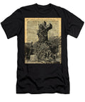 Victorian Gothic Graves Over Antique Dictionary Book Page Jacob Kuch T-Shirt
