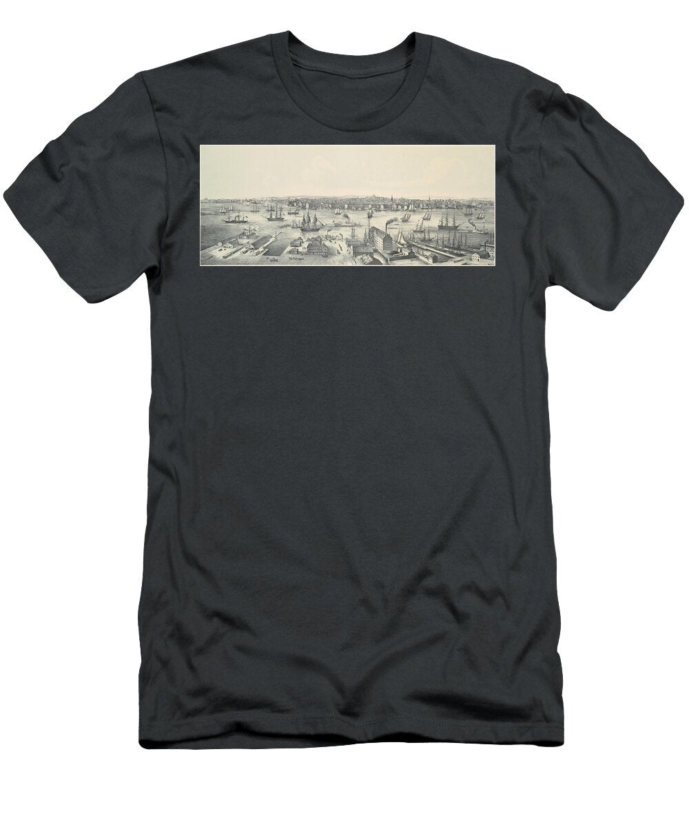 View of Boston in 1848 From South Boston Edwin Whitefiels Linda Howes Website T-Shirt