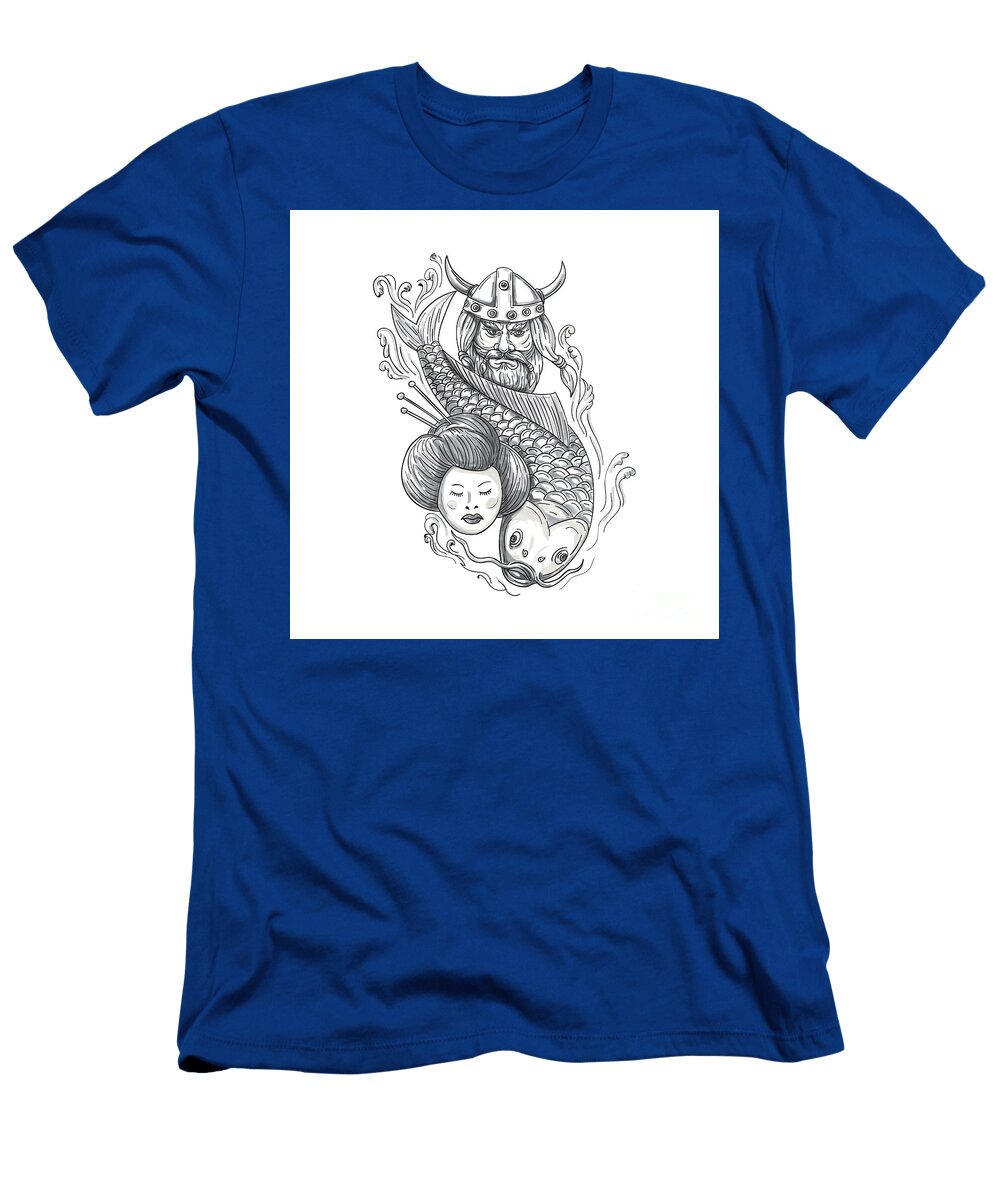 Viking Carp Geisha Head Tattoo Aloysius Patrimonio T-Shirt