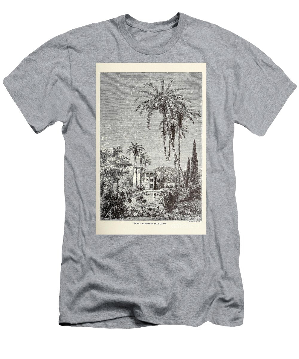 Villa and Garden Near Cairo M2 Historic Illustrations T-Shirt