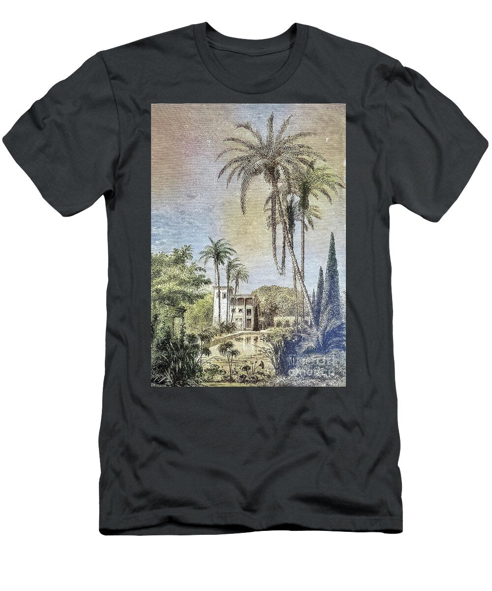 Villa and Garden Near Cairo M3 Historic Illustrations T-Shirt