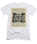 Vintage Binoculars Over Old Dictionary Page Jacob Kuch T-Shirt