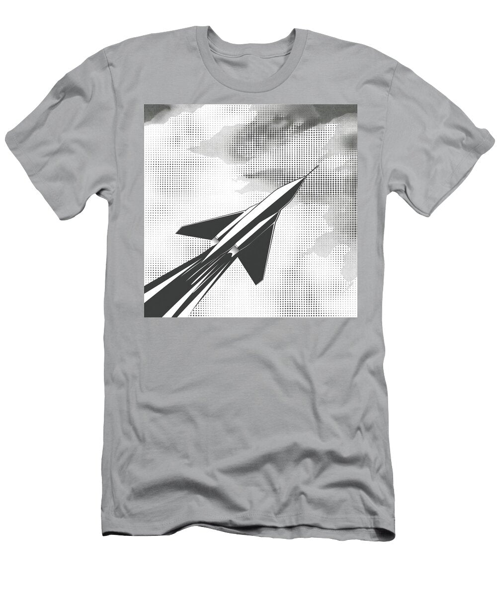 Vintage Jet Airplane Comic Book Art 01 Mad Paperairplanes T-Shirt