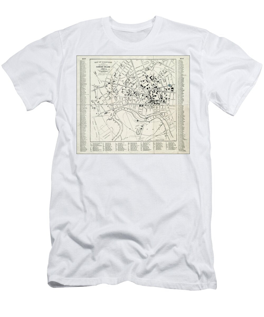 Vintage Map Cambridge Massachusetts Vicinity of Harvard College 1903 Carol Japp T-Shirt