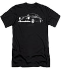 Vintage Porsche 356 White on Black Stencil John Cassella T-Shirt